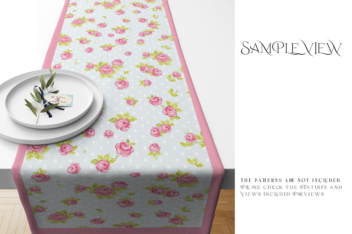 Table Runner mapped via Smart Object, a Household Mockup by mock-ups (Photo 6 of 13)