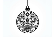 Festive Filigree Bauble Silhouette, an Object Graphic by Creativeshirt (Thumbnail 3 of 5)