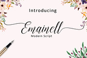 Emainell Script, a Script Font by josstype (Thumbnail 1 of 9)