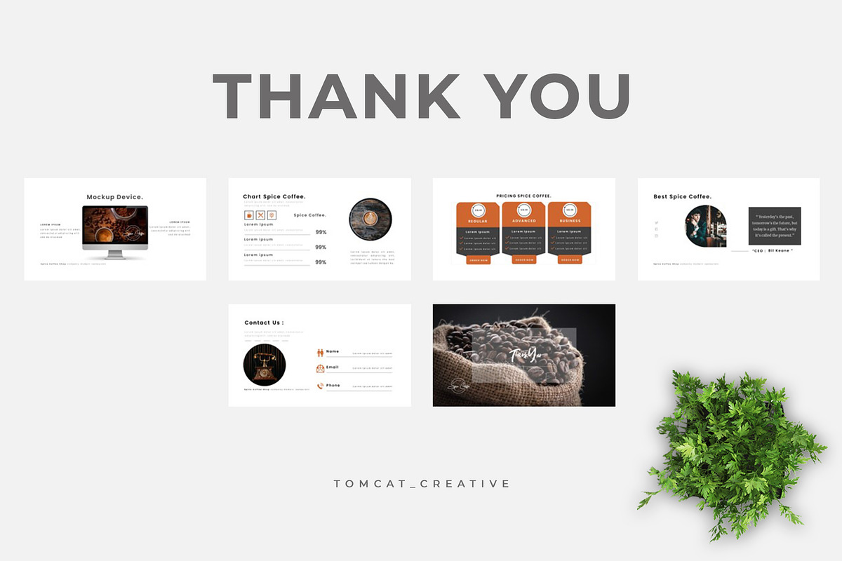 Spice Coffee PowerPoint Presentation, a Presentation Template by Glowin_studio (Photo 4 of 4)