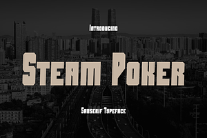 SteamPoker-Bold - Font, a Sans Serif Font by artchiles_design