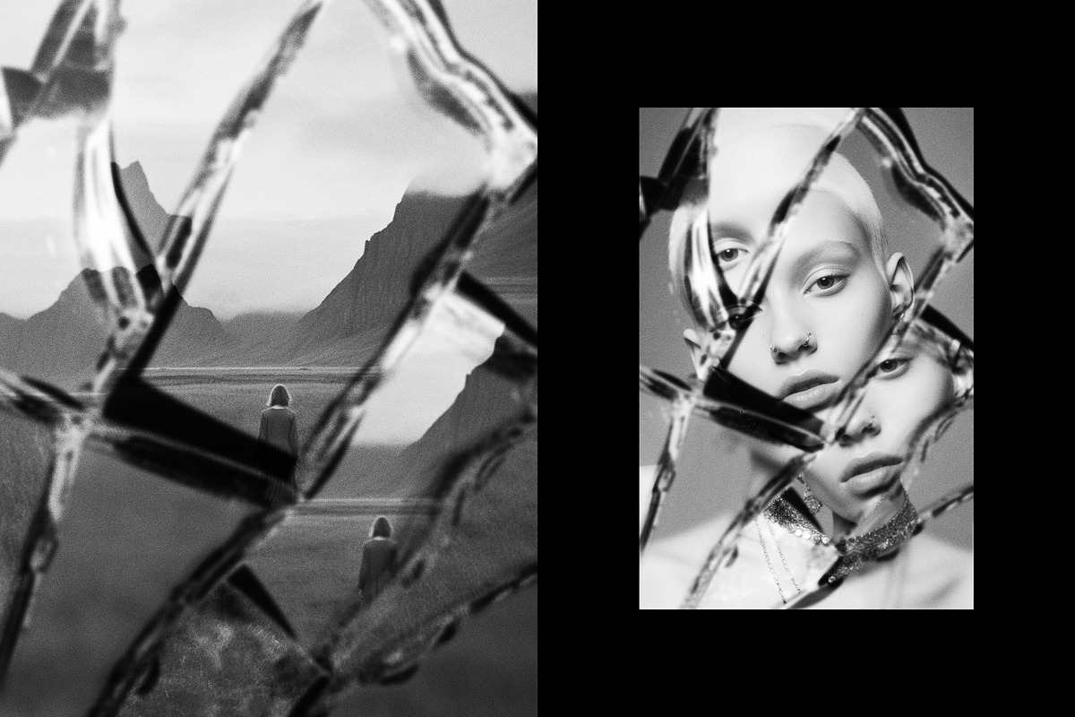 Broken Mirror Poster Effect, a Brushes & More by Design Squad (Photo 3 of 4)