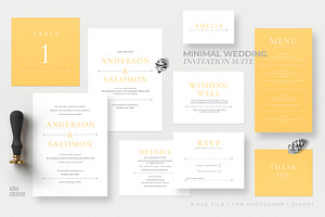 Minimal Wedding Invitation Suite, an Invitation Template by Azka Creative
