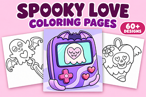 Spooky Love Coloring Pages Volume 2