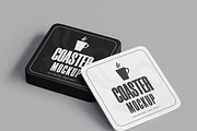 Square Coaster Mockup, a Household Mockup by Brand Earth (Thumbnail 3 of 4)