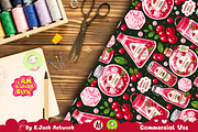 Cute Cranberry Soda Seamless Pattern, a Background Graphic by K.JackArtwork (Thumbnail 6 of 8)