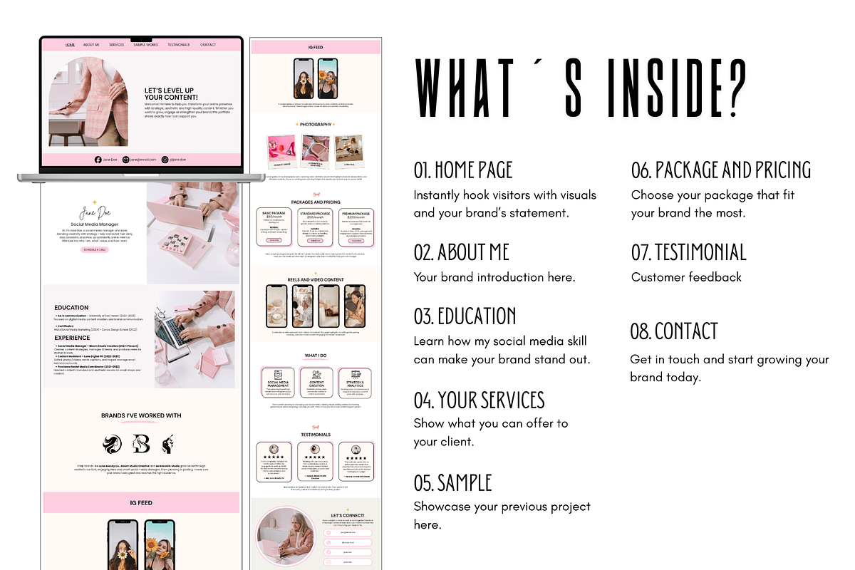 Social Media Manager Portfolio, a Design Template by thecyella.co (Photo 3 of 4)