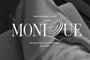 Monique Display Duo Font | Logo Font, a Serif Font by Calamar Studio