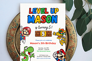 Super Mario Birthday Invitation, an Invitation Template by heynomi (Thumbnail 8 of 20)