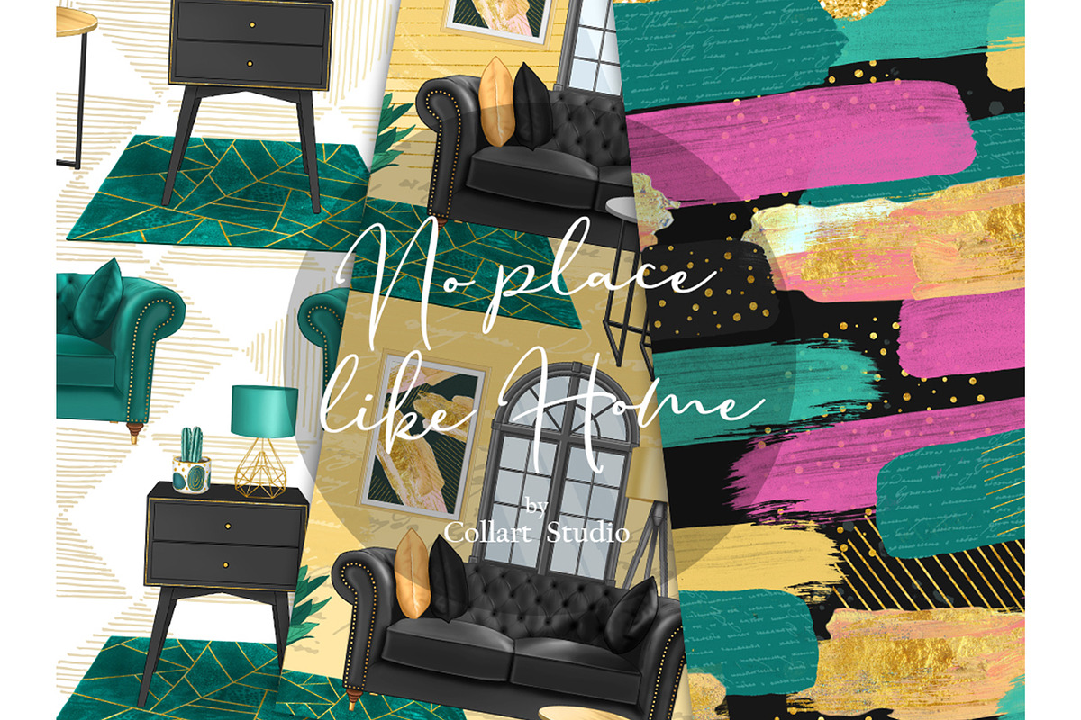 Home digital paper, furniture papers, a Pattern Graphic by Collart Studio (Photo 4 of 9)