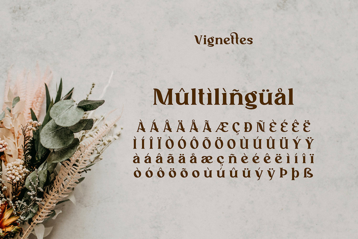 Vignettes - Feminine Type, a Serif Font by ikiiko (Photo 8 of 8)