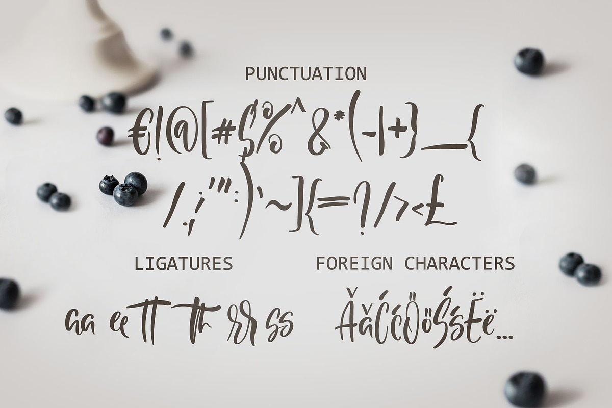 NEW! Huckleberry Gateau Font preview 5