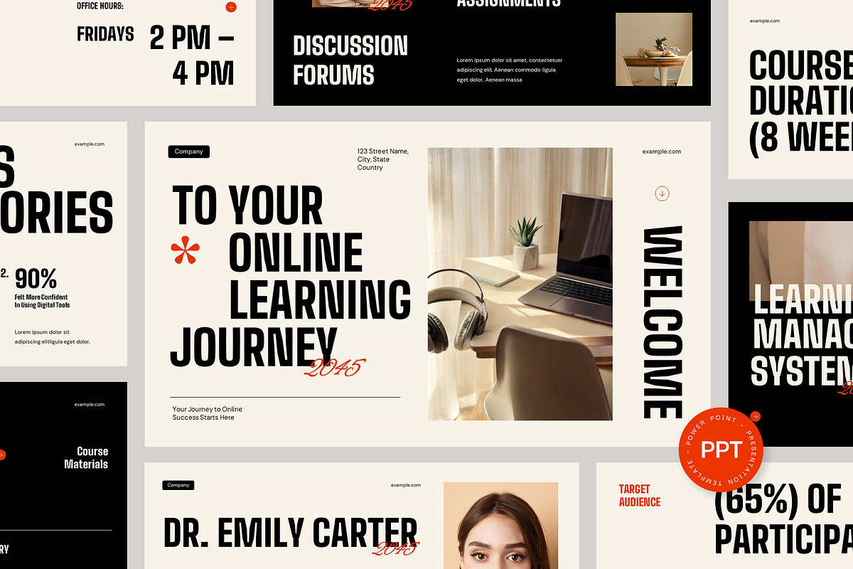 Online Course Education Powerpoint