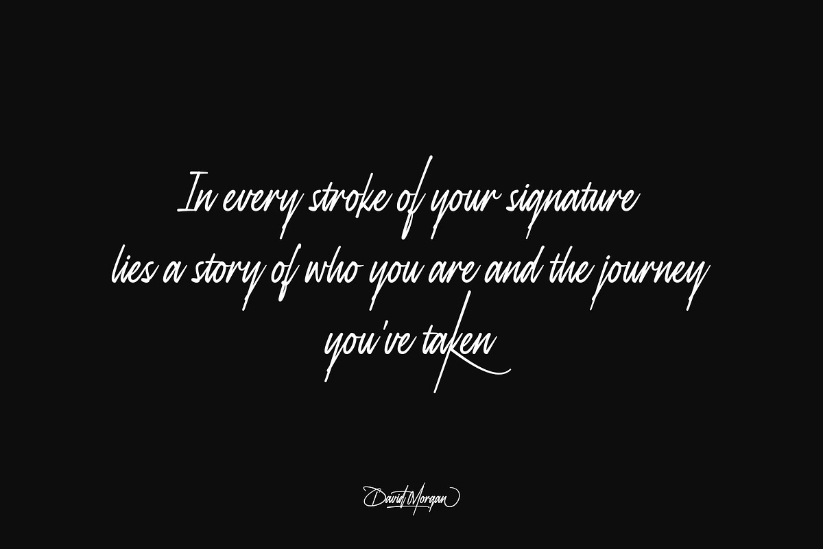 David Morgan | Stylish Signature, a Script Font by Lemonthe (Photo 11 of 12)