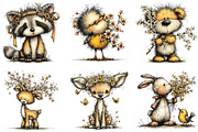Spring Woodland Animals Clipart, an Illustration by CraftArtStudio (Thumbnail 3 of 6)