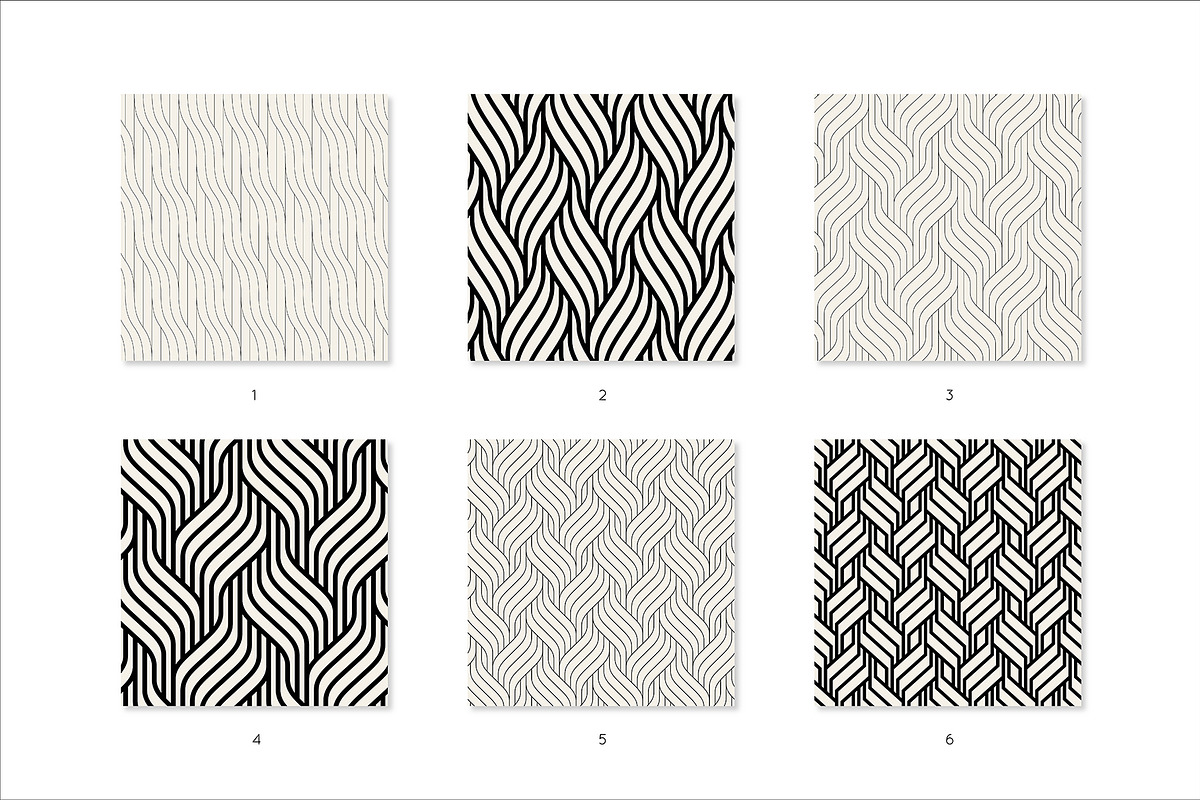 Herringbone Seamless Patterns Set, a Pattern Graphic by Curly_Pat (Photo 3 of 9)