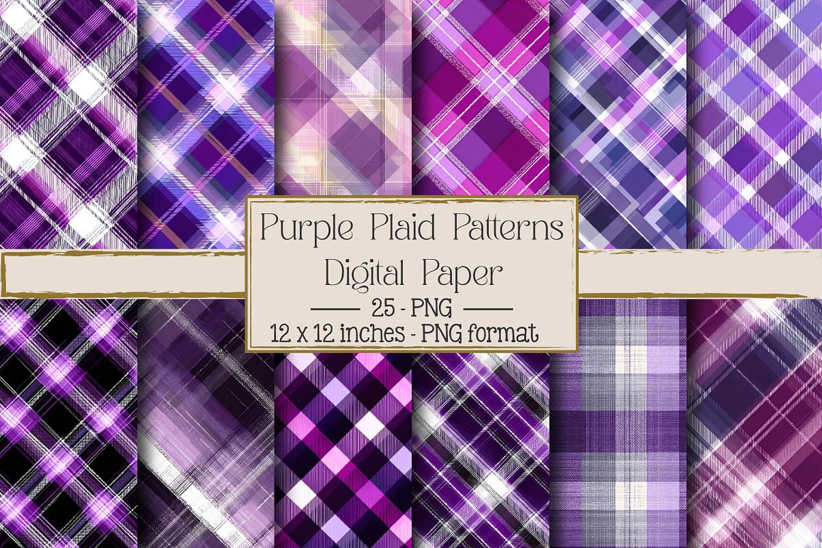 Purple Plaid Patterns, a Texture Illustration by DreamPrint404 (Photo 1 of 4)