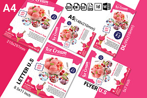 Ice Cream Shop Flyer Template Vol-01