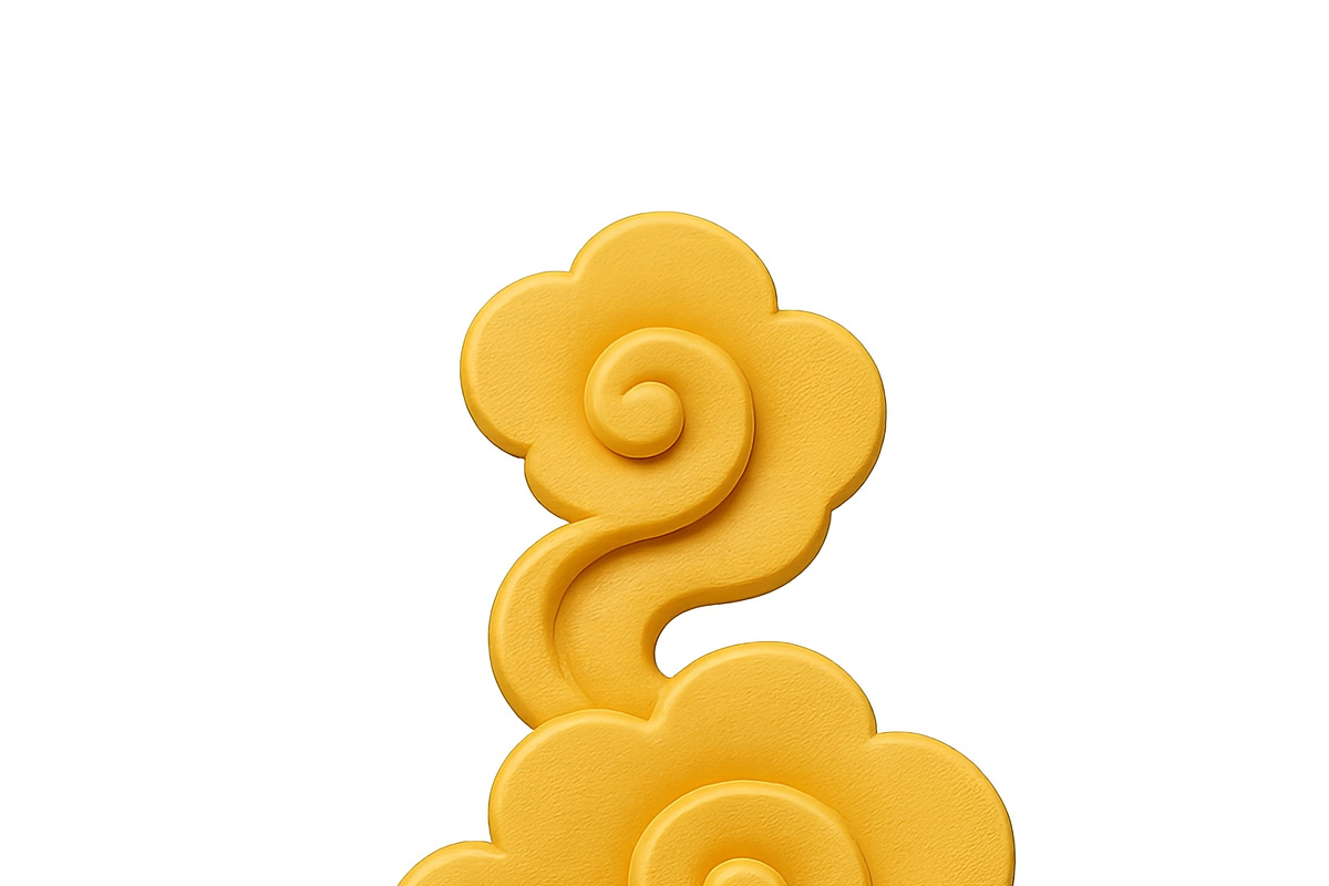 Mid autumn festival cloud design iso, an Illustration by Dvoevnore photos