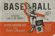 Retro Baseball Set, a Sport Illustration by Retro Machine (Thumbnail 1 of 7)
