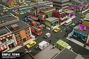 Simple Town - Cartoon City Assets, an Environmental 3D Model by Simple Assets (Thumbnail 2 of 13)