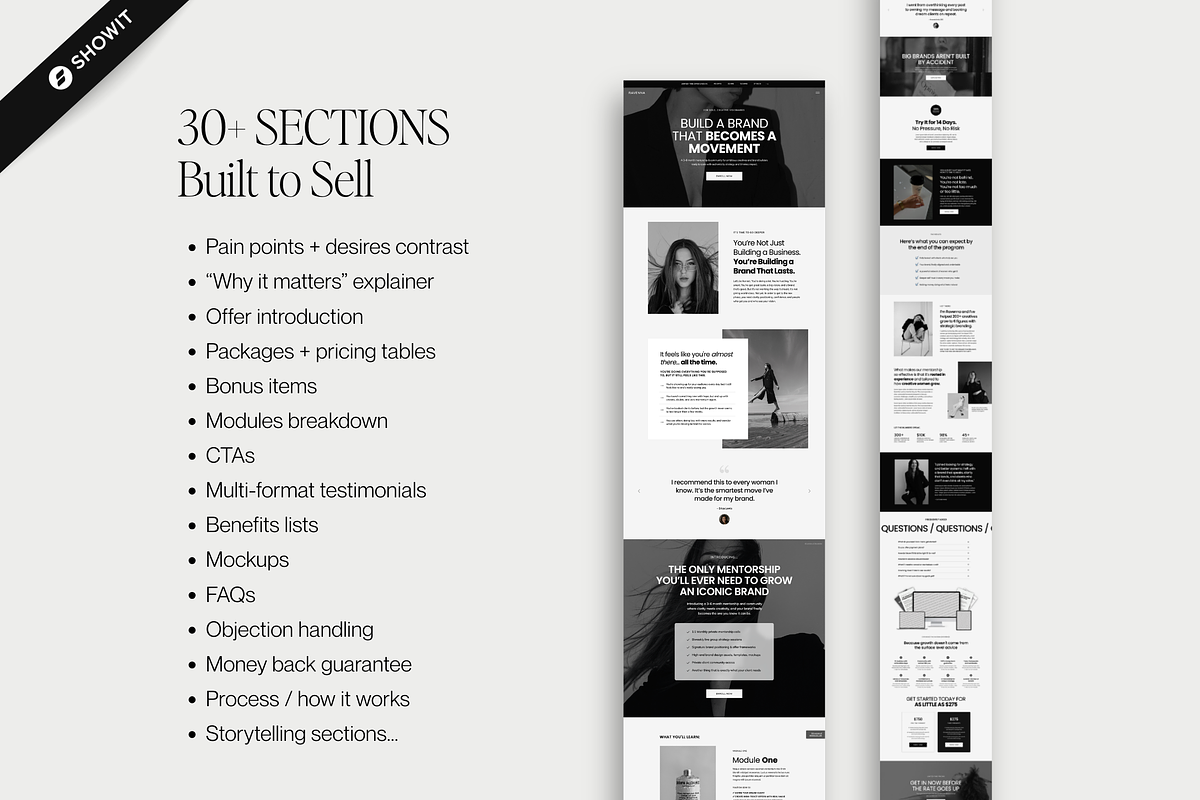 Showit Sales Page Template | Ravenna, a Websites & App Template by Designorina (Photo 3 of 8)