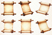 Vintage Scroll Clipart PNG, an Illustration by Libby Wishes (Thumbnail 3 of 7)