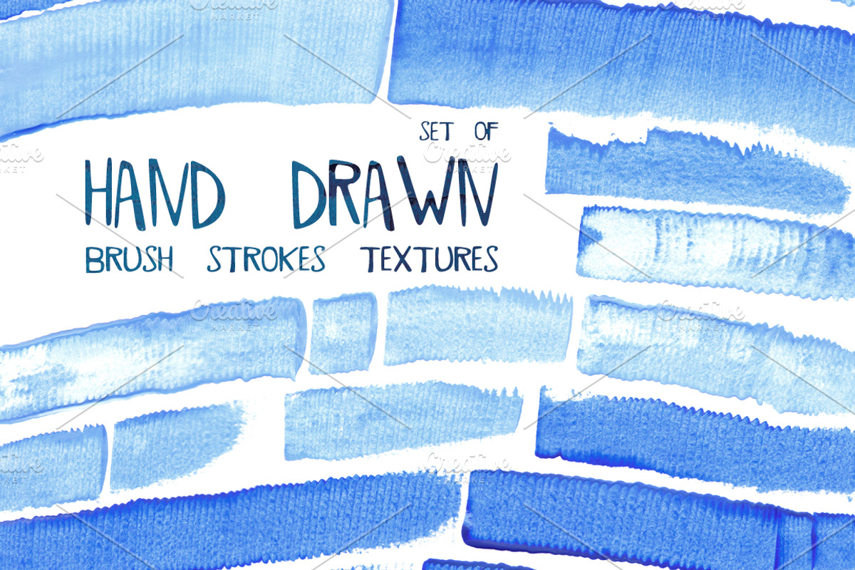 Hand drawn brush stroke textures, a Texture Graphic by Daria Maier (Photo 2 of 10)