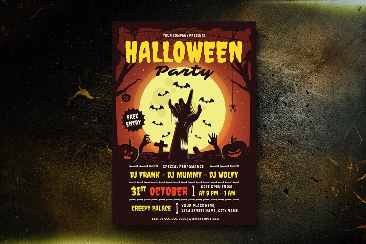 Halloween Party Flyer Set, a Flyer Template by Totem Design Studio (Photo 3 of 8)