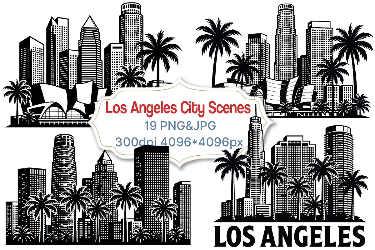 Los Angeles Wall art Skyline, an Empty State Illustration by AlexZeL (Photo 1 of 9)
