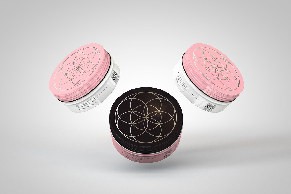 Round Cosmetic Tin Mock-Up, a Cups & Container Mockup by TSOBG (Photo 13 of 14)