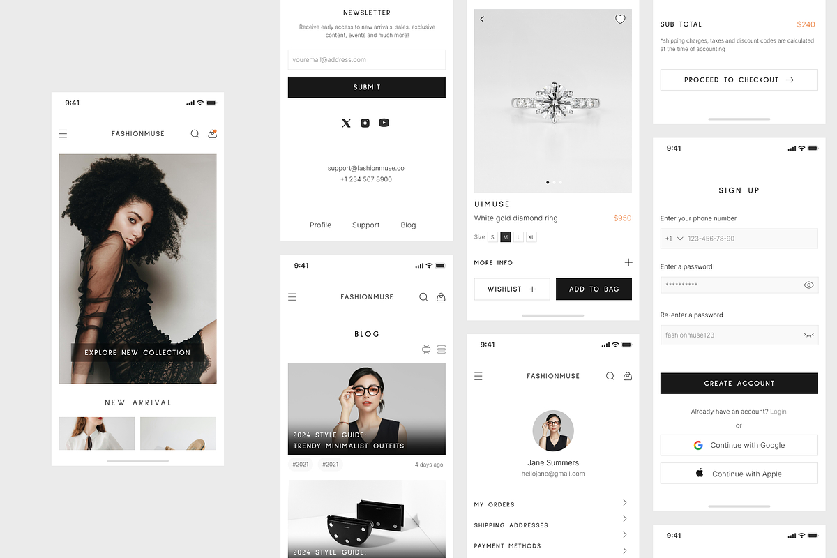 Minimal Ecommerce UI Kit for Figma, an UI Kit Template by UI Muse (Photo 3 of 4)