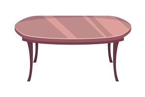 Table furniture of wood, interior, an Object Illustration by the8monkey