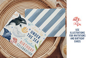 Ocean & Under the sea animal clipart, an Animal Illustration by Watercolor Nastasia Art (Thumbnail 4 of 10)