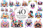 Easter Bunny Dog Peeking PNG Clipart, an Animal Illustration by KennedyStudio (Thumbnail 1 of 5)