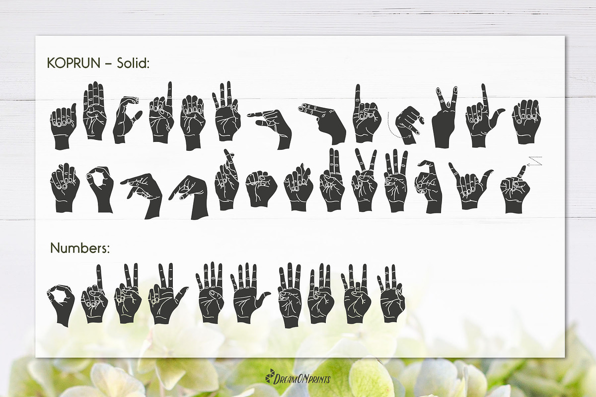 Koprun - American Sign Language Font preview 3