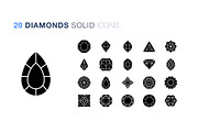 Diamond and gems icon set, an Icon by Icongeek26 (Thumbnail 4 of 6)