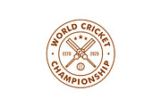 Cricket Sport Emblem Badge Logo, a Branding & Logo Template by Buqancreative (Thumbnail 1 of 4)