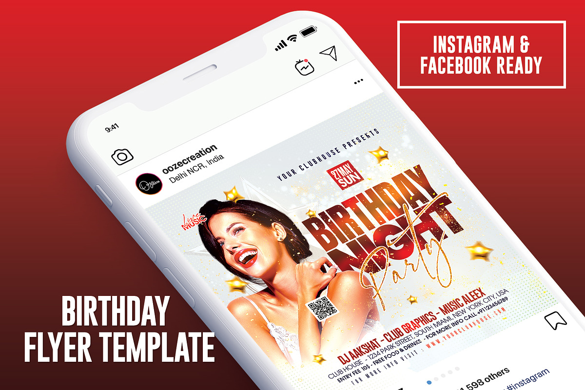 Birthday Night Party, a Flyer Template by MithilaCreation (Photo 5 of 7)