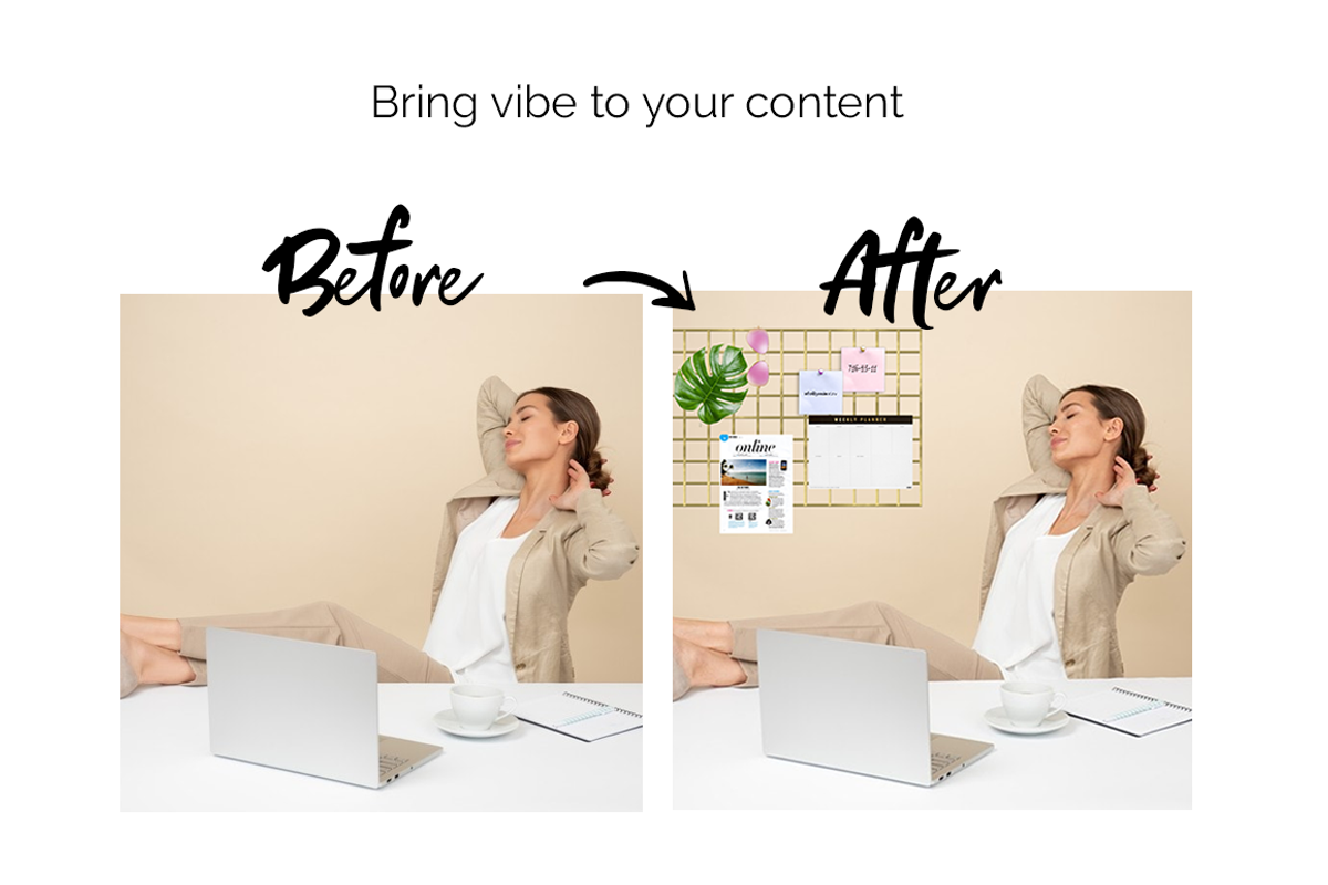 HOME OFFICE - Digital stationery, an Object Graphic by Instagram templates E.B. (Photo 4 of 7)