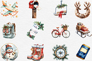 Christmas Travel Clipart, an Illustration by Black Bird Studio (Thumbnail 4 of 6)