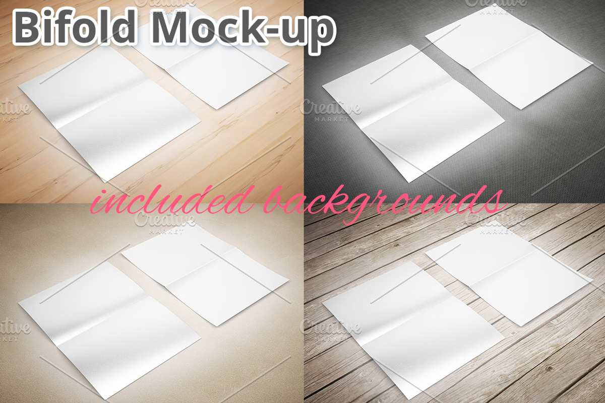 Bifold Brochure Mockup, a Print Template by MockUps Gallery (Photo 4 of 6)