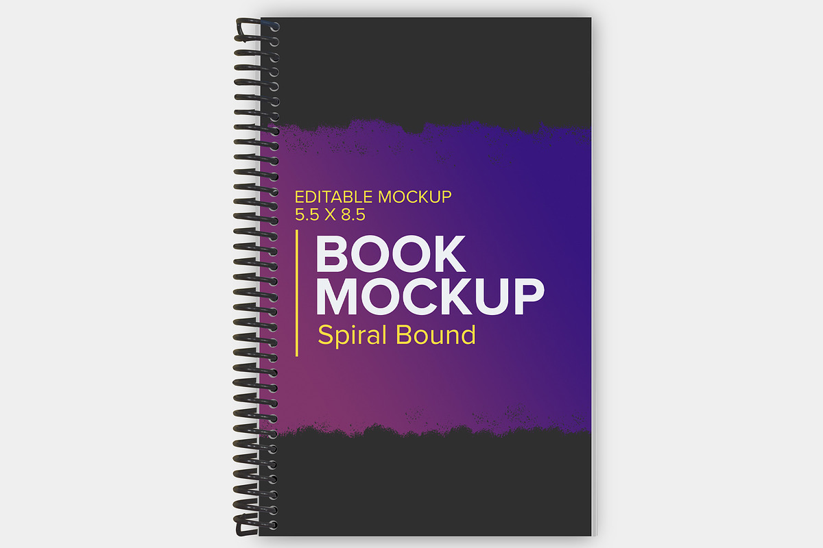 Spiral Bound Book Mockup, a Print Template by IFBdesign (Photo 4 of 9)