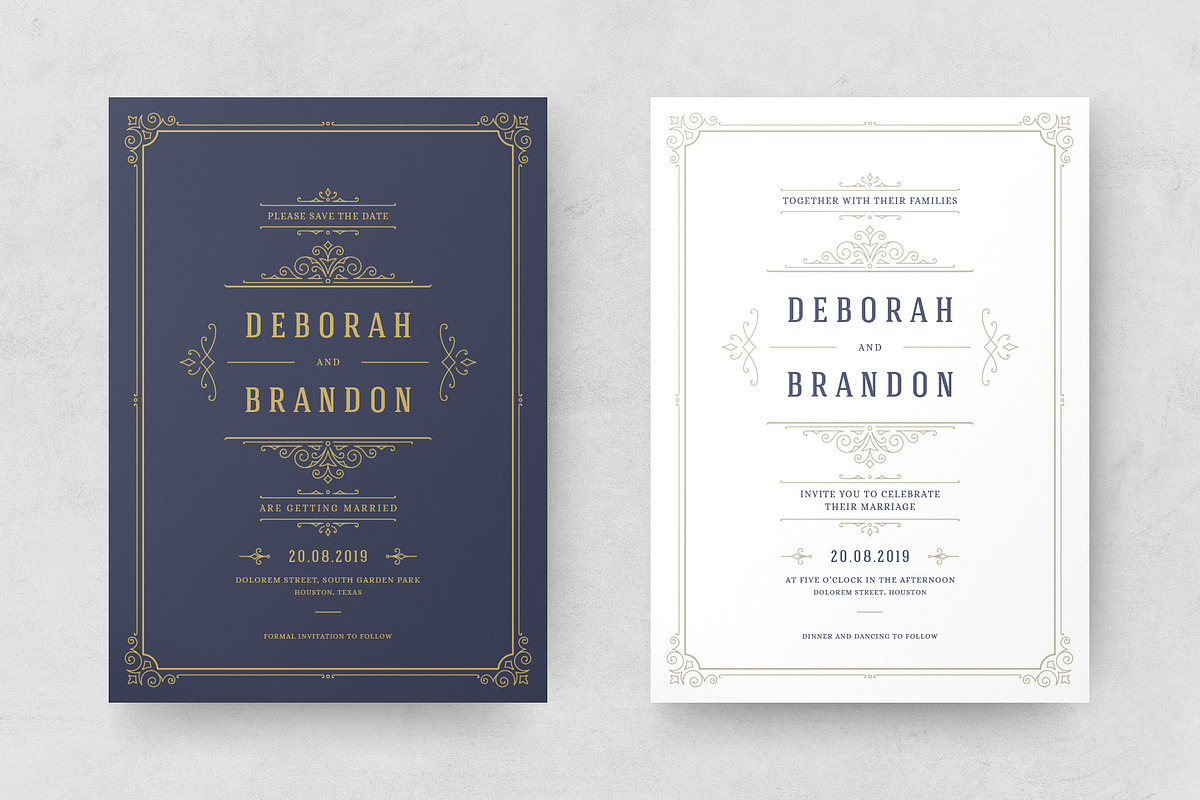 Wedding Invitations Cards Templates, an Invitation Template by Vasya Kobelev (Photo 1 of 6)