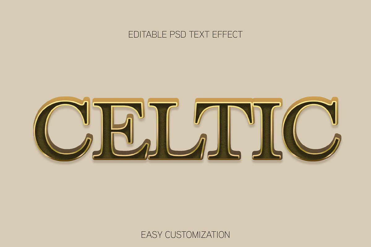 Classic Celtic 3D Text Effect