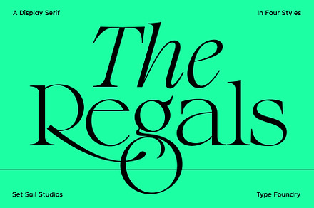 The Regals Serif Font, a Serif Font by Sam Parrett