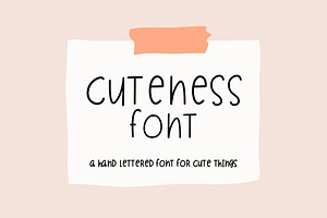 CUTENESS | a fun handwritten font