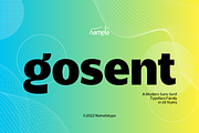 Gosent | Modern Sans Serif Typeface, a Sans Serif Font by Namela Studio (Thumbnail 1 of 10)