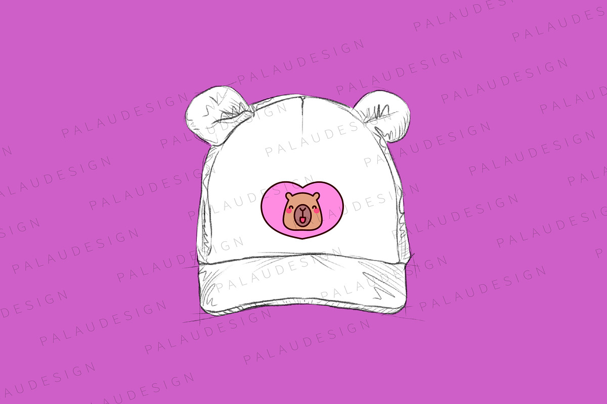 Cute Kawaii Capybara Valentine's Day, an Animal Illustration by Palau (Photo 6 of 12)