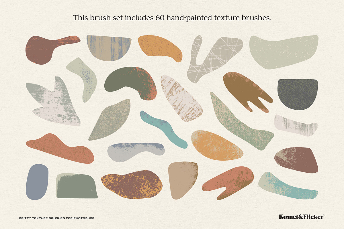 Gritty Texture Brushes for Photoshop, a Brush Add-On by Komet & Flicker (Photo 2 of 14)
